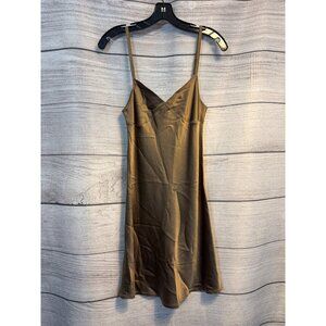 Brochu Walker Brown Satin Slip Dress Size P/XS